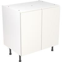 Kitchen Kit Flatpack J-Pull Kitchen Cabinet Base Unit Super Gloss 800mm in White MFC