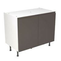 Kitchen Kit Cabinets J-Pull Base Units Gloss Graphite Handleless Door Soft Close