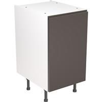 Kitchen Kit Flatpack J-Pull Kitchen Cabinet Base Unit Super Gloss 450mm in Graphite MFC