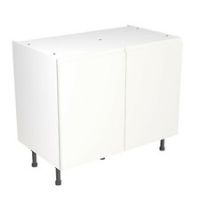 Kitchen Kit Cabinets J-Pull Base Units Matt White Handleless Doors Soft Closing
