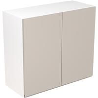 Kitchen Kit Flatpack J-Pull Kitchen Cabinet Wall Unit Ultra Matt 800mm in Light Grey MFC