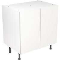 Kitchen Kit Flatpack Value Slab Kitchen Cabinet Base Unit Matt 800mm in White MFC
