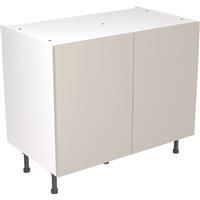 Kitchen Kit Flatpack Value Slab Kitchen Cabinet Base Unit Matt 1000mm in Light Grey MFC