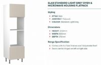 Kitchen Kit Cabinet Value Slab Tall Units Light Grey Door & Soft Close Hinges