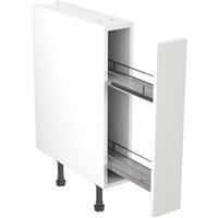 Kitchen Kit Flatpack Slab Kitchen Cabinet Pull Out Base Unit Super Gloss 150mm in White MFC