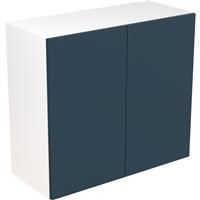 Kitchen Kit Flatpack Slab Kitchen Cabinet Wall Unit Ultra Matt 800mm in Indigo Blue MFC