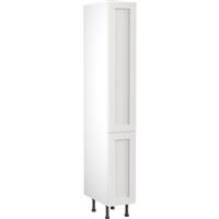 Kitchen Kit Flatpack Shaker Kitchen Cabinet Pull Out Tall Larder Unit Ultra Matt 300mm in White MFC