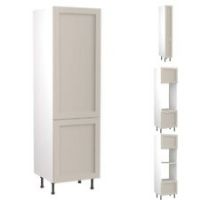 Kitchen Kit Cabinets Shaker Tall Units Matt Light Grey Door Soft Close Hinges