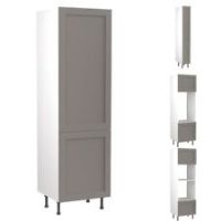 Kitchen Kit Cabinets Shaker Tall Units Matt Dust Grey Door & Soft Close Hinges
