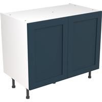 Kitchen Kit Flatpack Shaker Kitchen Cabinet Base Unit Ultra Matt 1000mm in Indigo Blue MFC