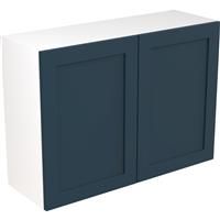 Kitchen Kit Flatpack Shaker Kitchen Cabinet Wall Unit Ultra Matt 1000mm in Indigo Blue MFC