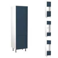 Kitchen Kit Cabinets Shaker Tall Units Matt Indigo Blue Door & Soft Close Hinges