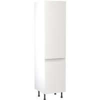 Kitchen Kit Flatpack J-Pull Kitchen Cabinet Tall Larder Unit Ultra Matt 500mm in White MFC