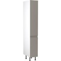 Kitchen Kit Flatpack J-Pull Kitchen Cabinet Pull Out Tall Larder Unit Ultra Matt 300mm in Dust Grey MFC