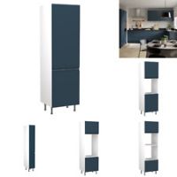 Kitchen Kit Cabinet J-Pull Tall Units Matt Indigo Blue Door & Soft Close Hinges