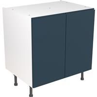 Kitchen Kit Flatpack J-Pull Kitchen Cabinet Base Unit Ultra Matt 800mm in Indigo Blue MFC
