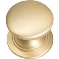 Kitchen Kit Handle Satin Windsor Knob (2 Pack) in Brass