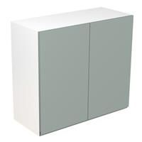 Kitchen Kit Flatpack J-Pull Kitchen Cabinet Wall Unit Matt Sage 800mm in Green