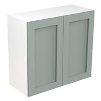 Kitchen Kit Flatpack Shaker Kitchen Cabinet Wall Unit Matt Sage 800mm in Green