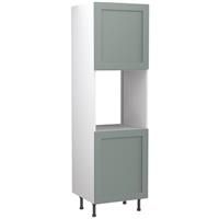 Kitchen Kit Flatpack Shaker Kitchen Cabinet Single Oven Unit Matt Sage 600mm in Green