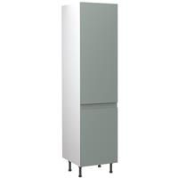 Kitchen Kit Flatpack J-Pull Kitchen Cabinet Tall Larder Unit Matt Sage 500mm in Green