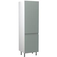 Kitchen Kit Flatpack J-Pull Kitchen Cabinet Tall Larder Unit Matt Sage 600mm in Green