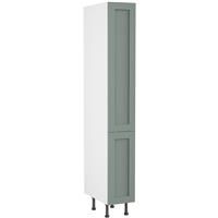 Kitchen Kit Flatpack Shaker Kitchen Cabinet Tall Larder Unit Matt Sage 300mm in Green