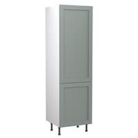 Kitchen Kit Flatpack Shaker Kitchen Cabinet Tall Larder Unit Matt Sage 500mm in Green