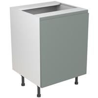 Kitchen Kit Flatpack J-Pull Kitchen Cabinet Base Sink Unit Matt Sage 600mm in Green