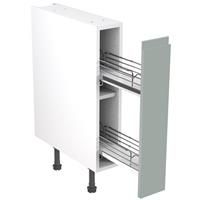 Kitchen Kit Flatpack J-Pull Kitchen Cabinet Pull-Out Base Unit Matt Sage 150mm in Green
