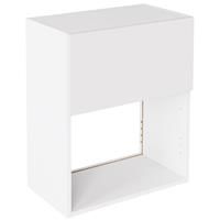 Kitchen Kit Microwave Wall Unit Value Slab Matt White 600mm in Snow White