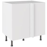 Kitchen Kit Slab Supergloss Blind Corner Base Kitchen Cabinet Flatpack 800mm in White