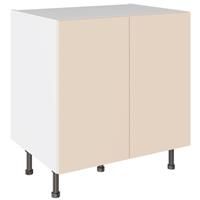 Kitchen Kit Slab Supergloss Base Kitchen Cabinet Flatpack 800mm in Cashmere