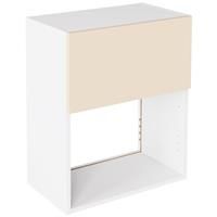 Kitchen Kit Slab Microwave Wall Unit Flatpack Supergloss 600mm in Cashmere