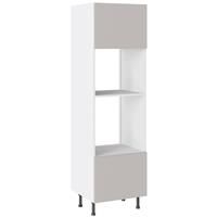 Kitchen Kit Slab Supergloss Oven & Microwave Housing Flatpack 600mm in Light Grey