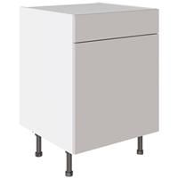 Kitchen Kit Slab Drawerline Base Cabinet Flatpack Supergloss 600mm in Light Grey