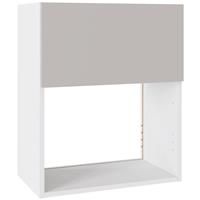 Kitchen Kit Slab Microwave Wall Unit Flatpack Supergloss 600mm in Light Grey