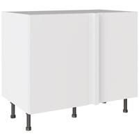 Kitchen Kit Slab Blind Corner Base Cabinet Flatpack Supermatt 1000mm in White