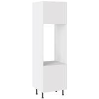 Kitchen Kit Slab Supermatt Double Oven Housing Flatpack 600mm in White