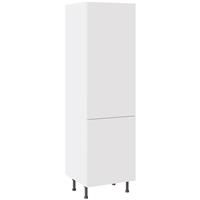 Kitchen Kit Slab Supermatt Fridge & Freezer Housing Flatpack 600mm in White