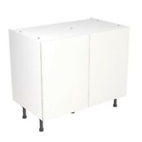 Slab Matt White Kitchen Base Units Soft Close All Sizes Flat Pack Kitchen Kit