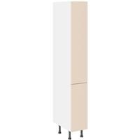 Kitchen Kit Slab Pull & Swing Larder Cabinet Supermatt 300mm Flatpack in Cashmere