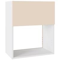 Kitchen Kit Microwave Wall Unit Flatpack Slab Supermatt 600mm in Cashmere