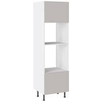 Kitchen Kit Slab Supermatt Oven & Microwave Housing Flatpack 600mm in Light Grey