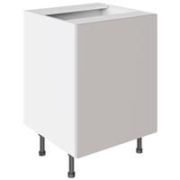 Kitchen Kit Slab Sink/Hob Cabinet Flatpack Supermatt 600mm in Light Grey