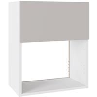 Kitchen Kit Microwave Wall Unit Flatpack Slab Supermatt 600mm in Light Grey