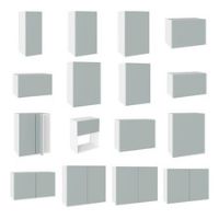 Slab Matt Aquamarine Kitchen Wall Units Soft Close Multi-Size Cabinet Kitchen Ki