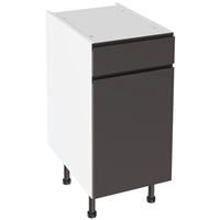 Kitchen Kit J-Pull Drawerline Base Cabinet Flatpack Gloss 400mm in Graphite