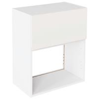 Kitchen Kit J-Pull Microwave Wall Unit Flatpack Gloss 600mm in White