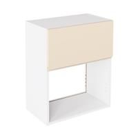 Kitchen Kit Microwave Wall Unit J-Pull Gloss 600mm in Cashmere